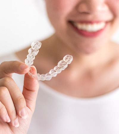 Closeup of Invisalign in Sugarcreek Township