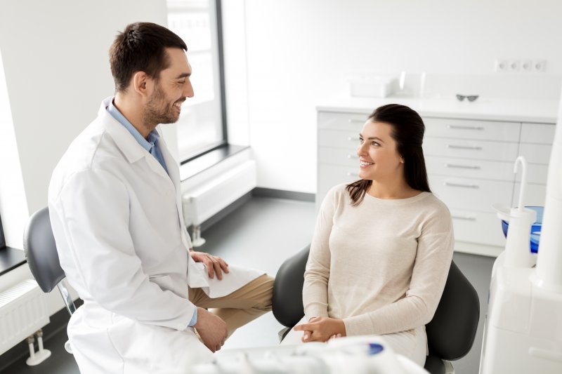 Woman at the dentist